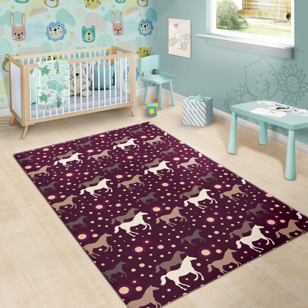 Horse Pattern Background Area Rug