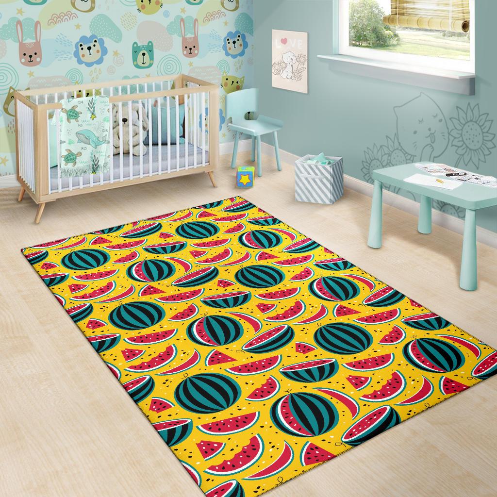 Watermelon Pattern Print Design WM02 Area Rugs