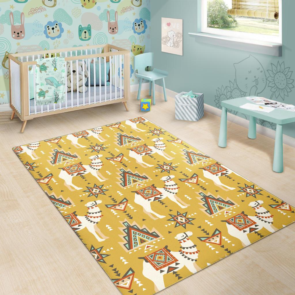 Camels ethnic motif pattern Area Rug