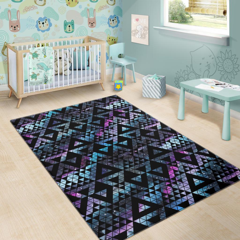 Space Galaxy Tribal Pattern Area Rug