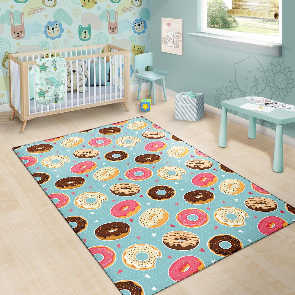 Donut Pattern Print Design DN04 Area Rugs