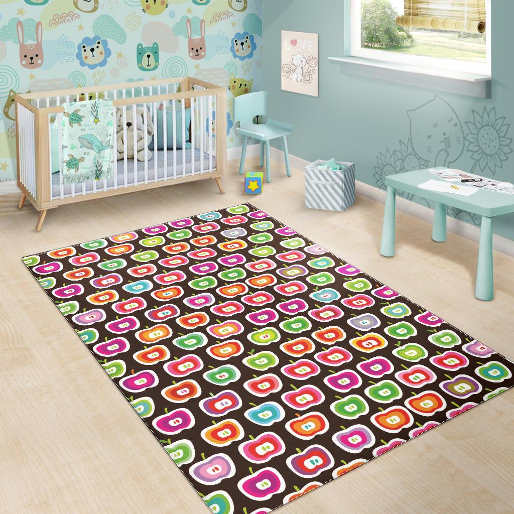 Colorful Apple Pattern Area Rug