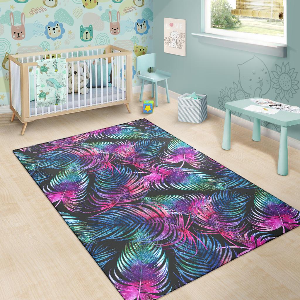 Palm Leaves Pattern Print Design PL010 Area Rugs