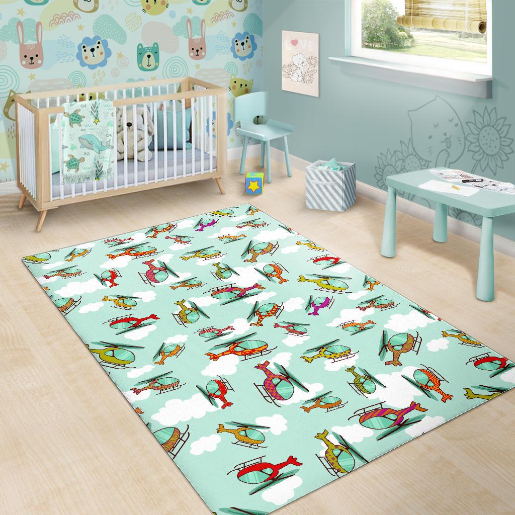 Helicopter design pattern Area Rug
