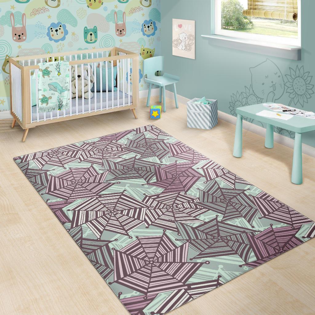 Spider web cobweb design color pattern Area Rug