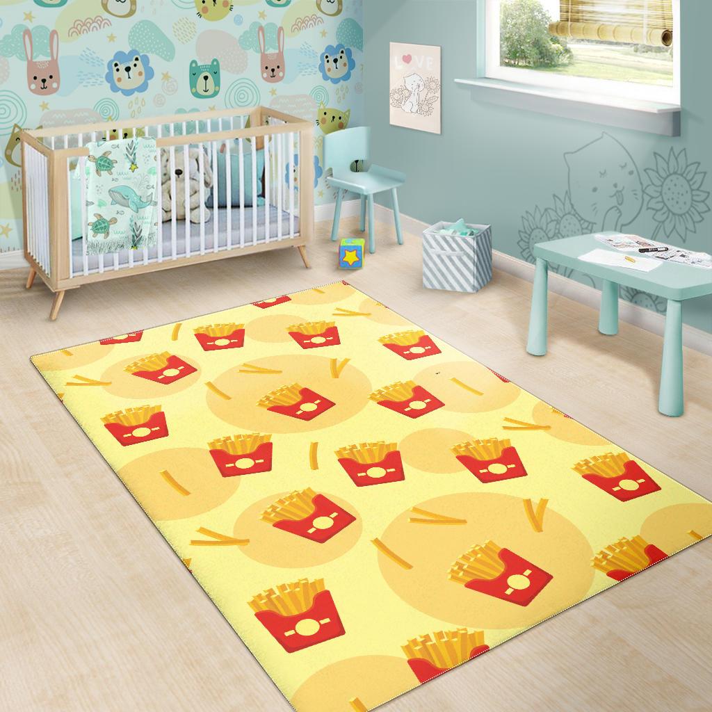 French Fries Pattern Background Area Rug