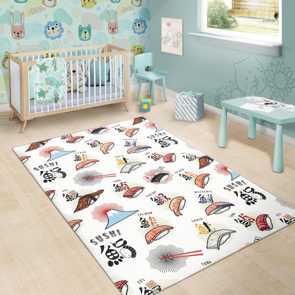 Sushi Japanese Pattern Area Rug