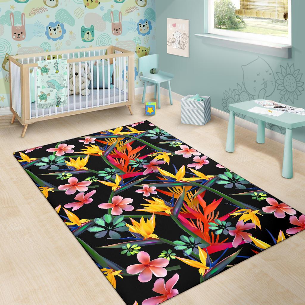 Tropical Flower Pattern Print Design TF015 Area Rugs
