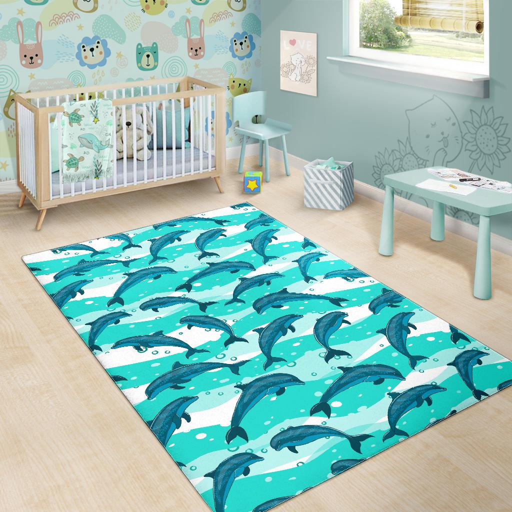 Dolphin sea pattern Area Rug
