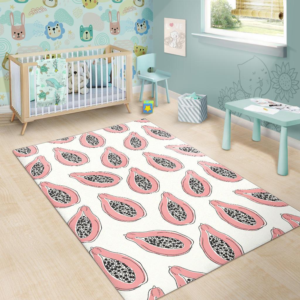 papaya pattern Area Rug