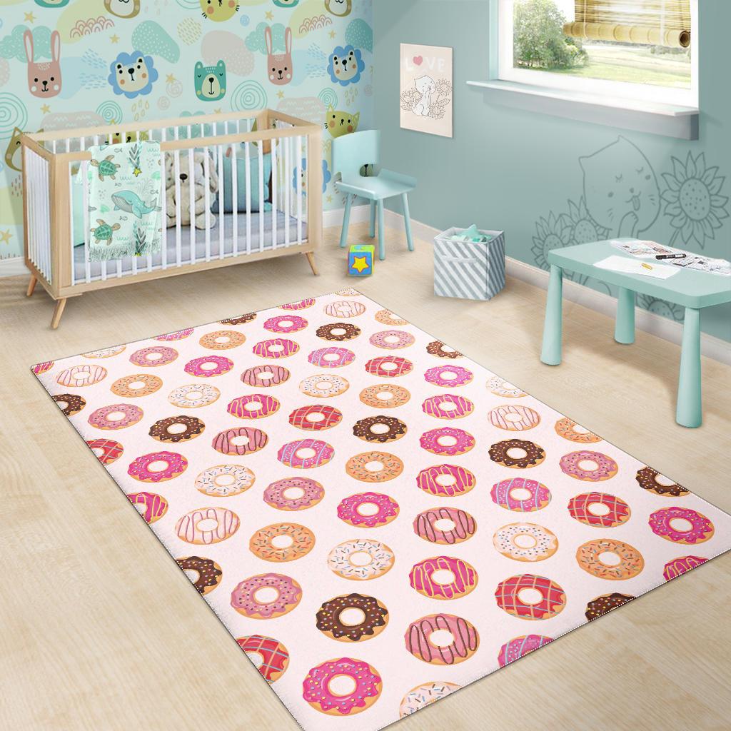 Colorful donut pattern Area Rug
