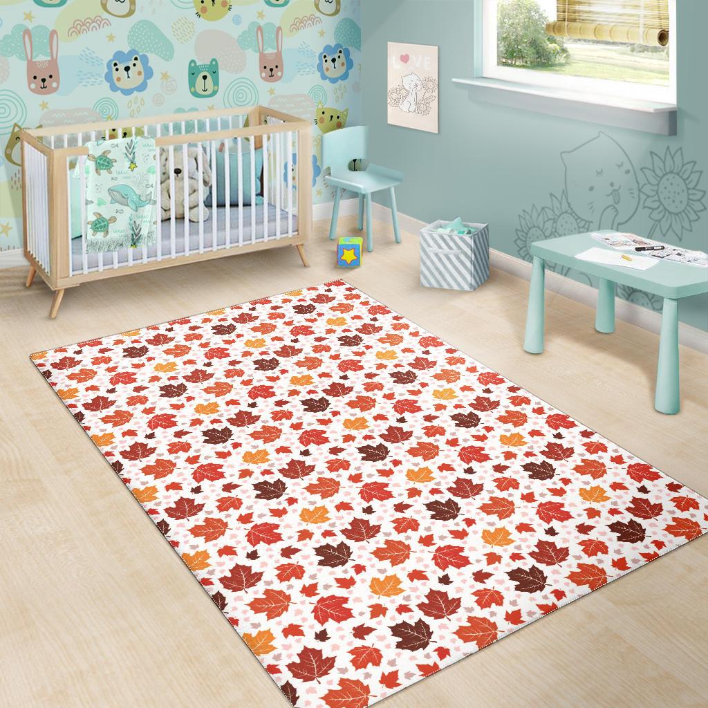 Colorful Maple Leaf pattern Area Rug