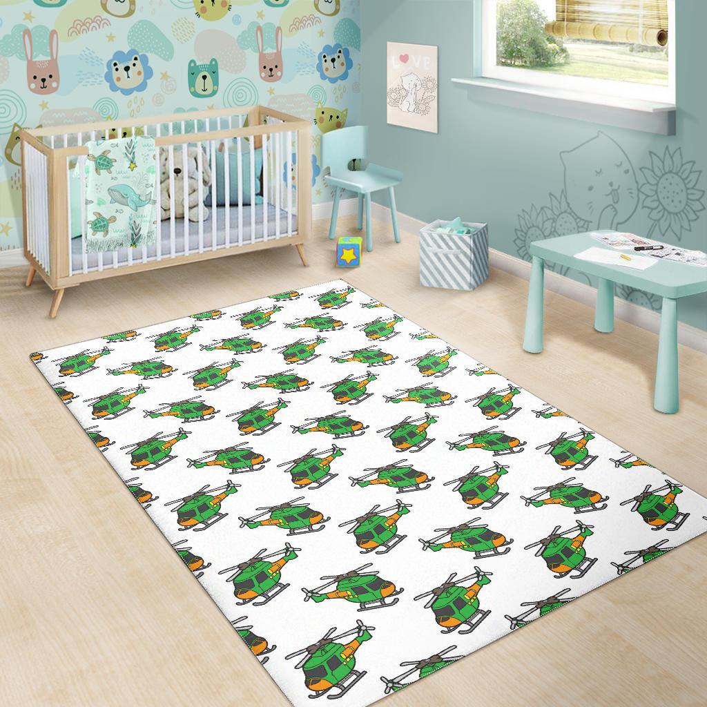 Green Amy Helicopter Pattern Area Rug