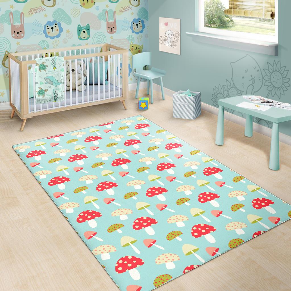 Mushroom Pattern Background Area Rug