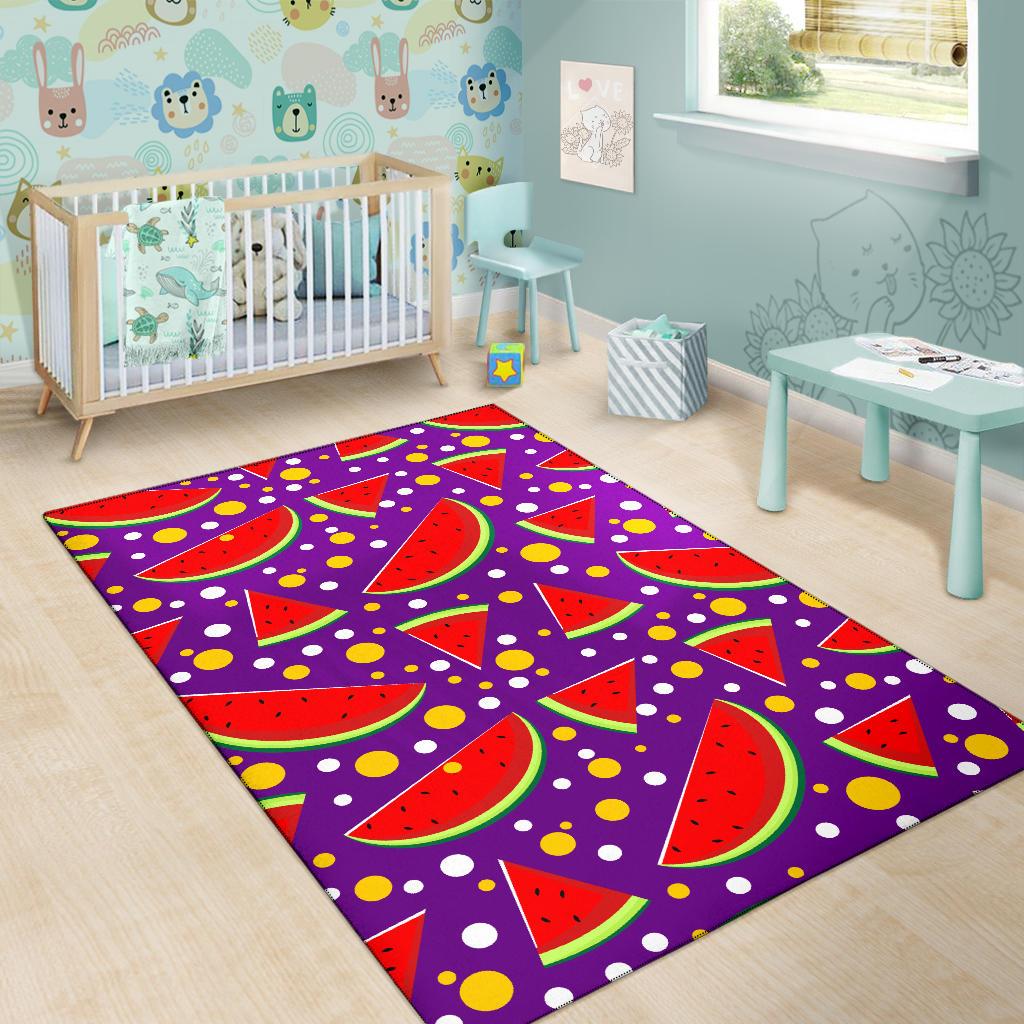 Watermelon Pattern Print Design WM010 Area Rugs