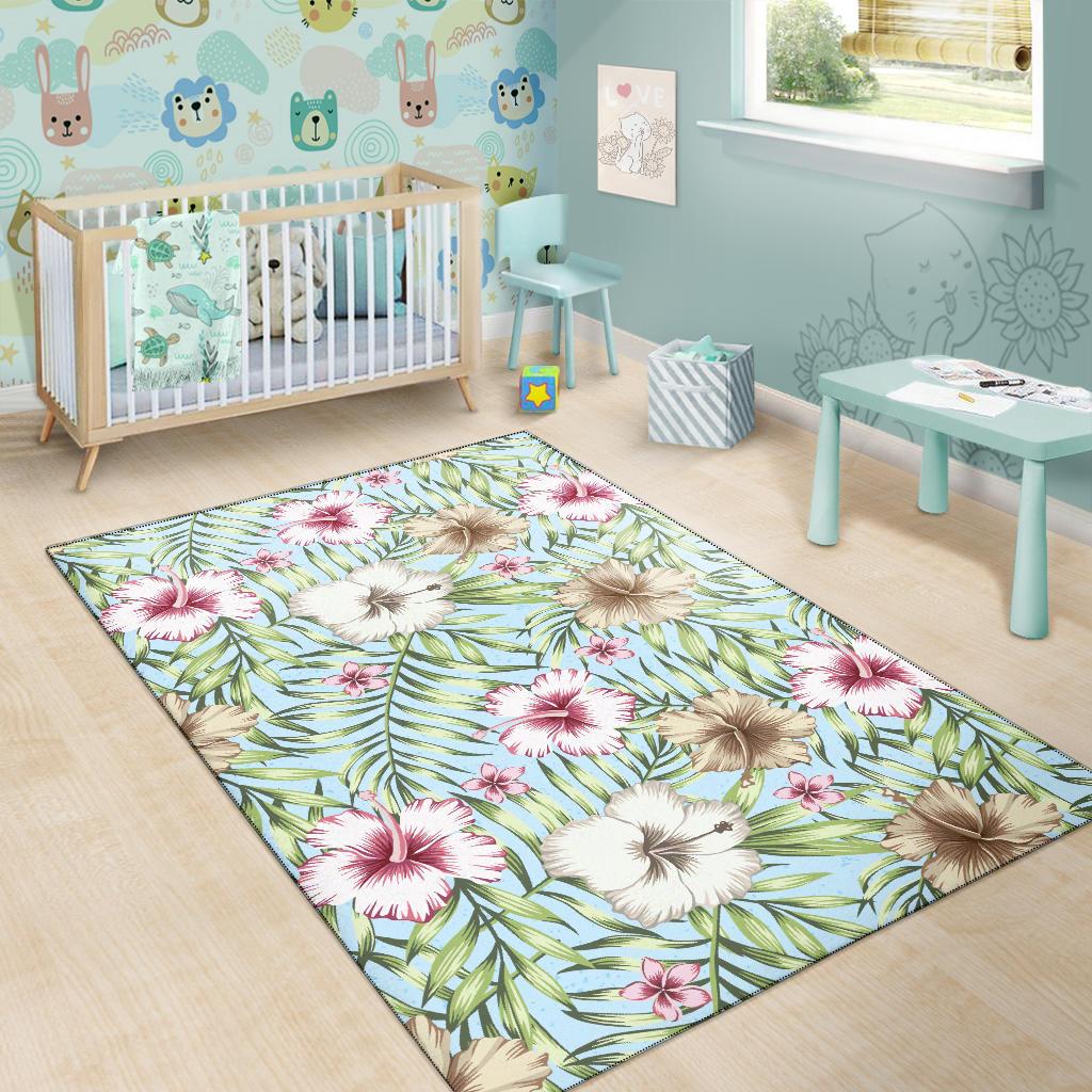 Tropical Flower Pattern Print Design TF05 Area Rugs
