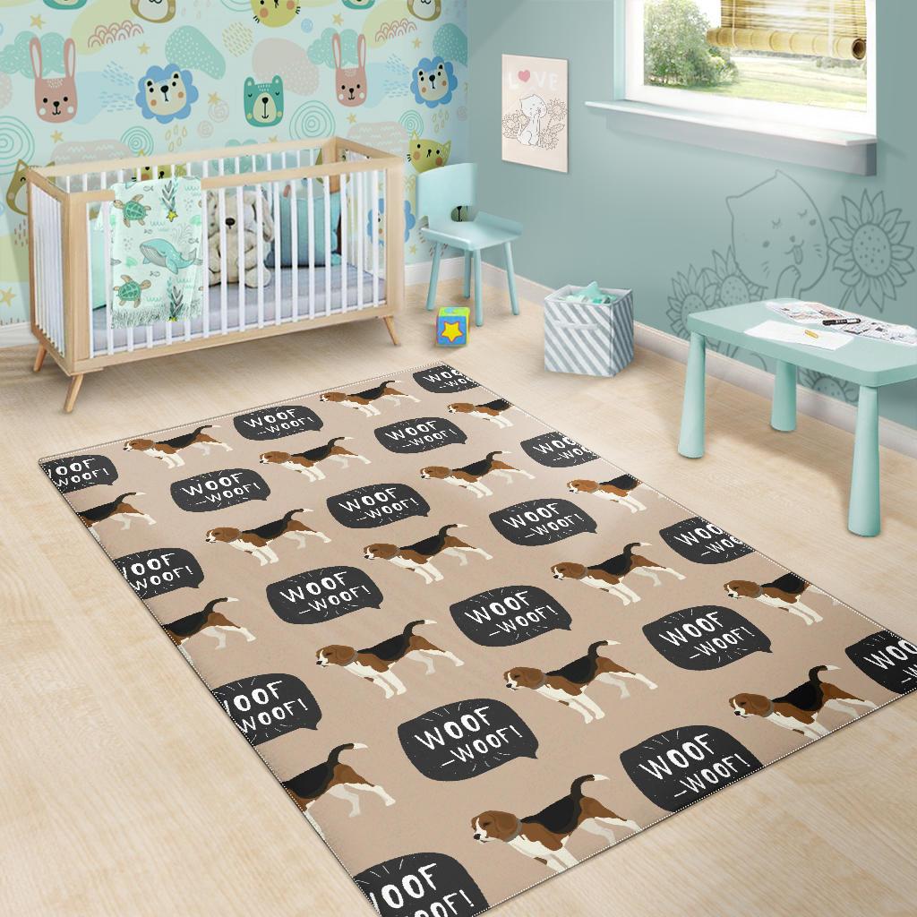 Beagle pattern Area Rug