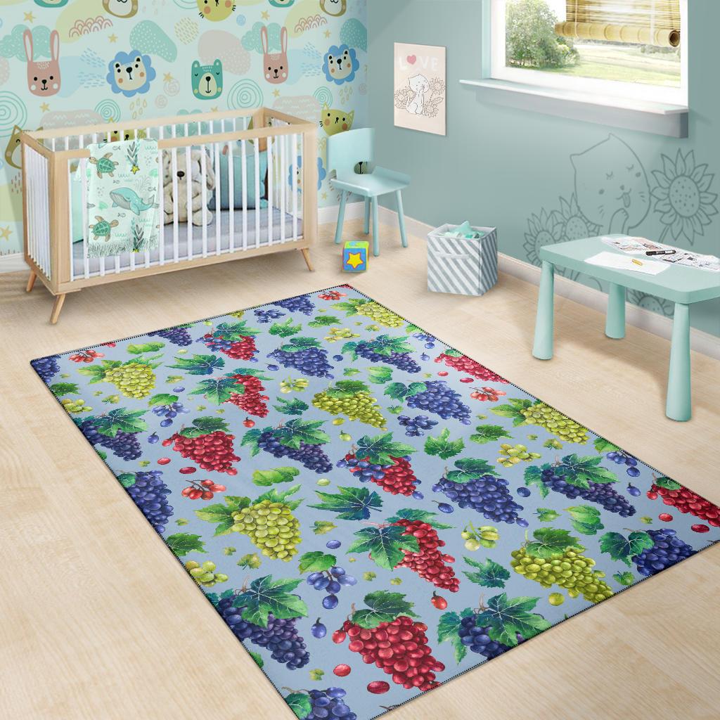 Grape Pattern Print Design GP06 Area Rugs
