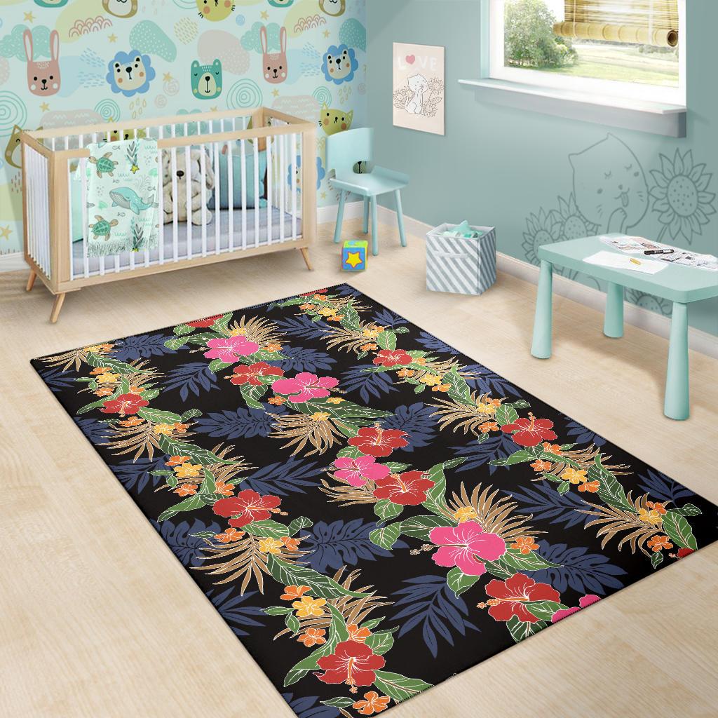 Hawaiian Themed Pattern Print Design H011 Area Rugs