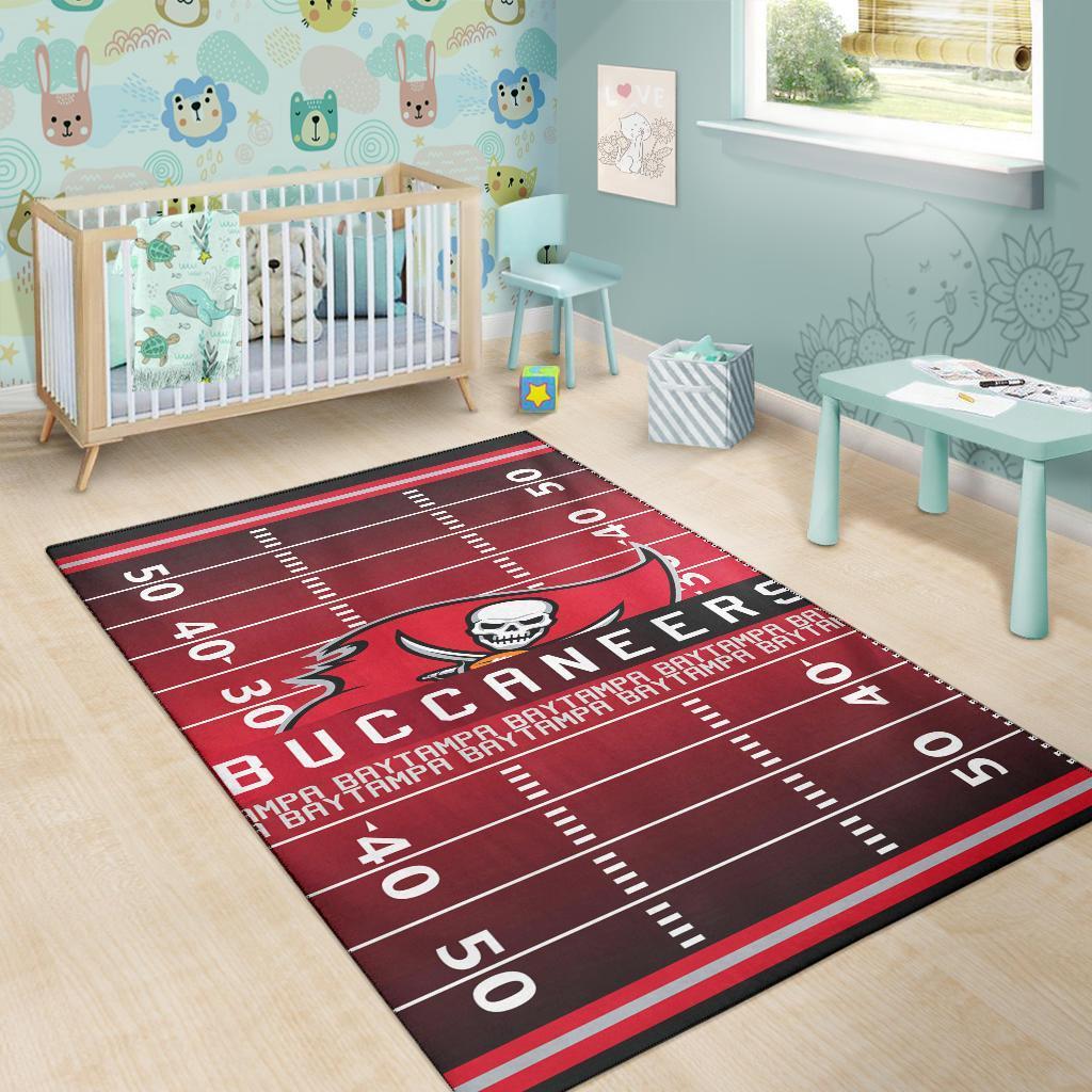 Buccaneers Football Field Area Rug