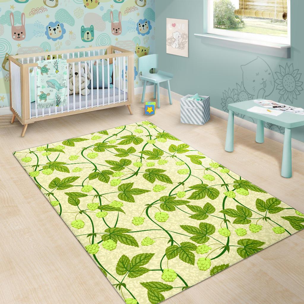 Hop Theme Pattern Area Rug