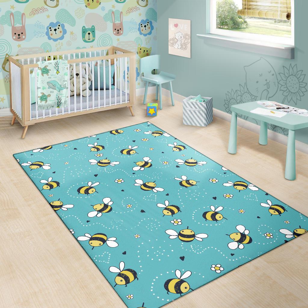 Bee Pattern Print Design BEE02 Area Rugs