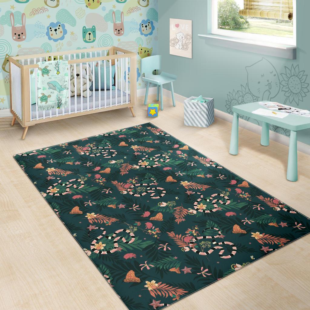 Snake forest pattern Area Rug