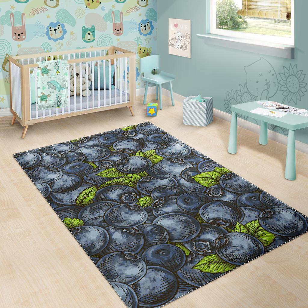 blueberry pattern Area Rug