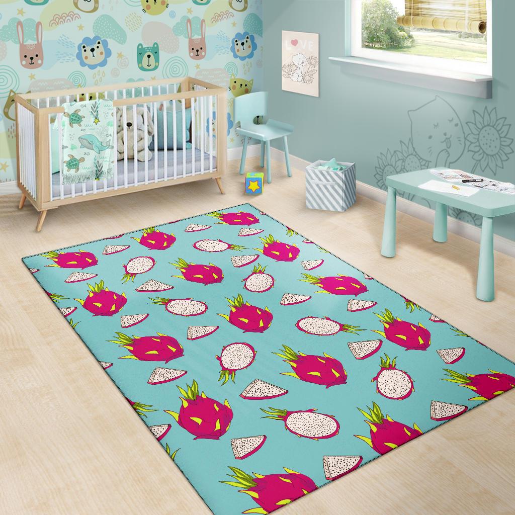 Dragonfruit Pattern Print Design DF01 Area Rugs