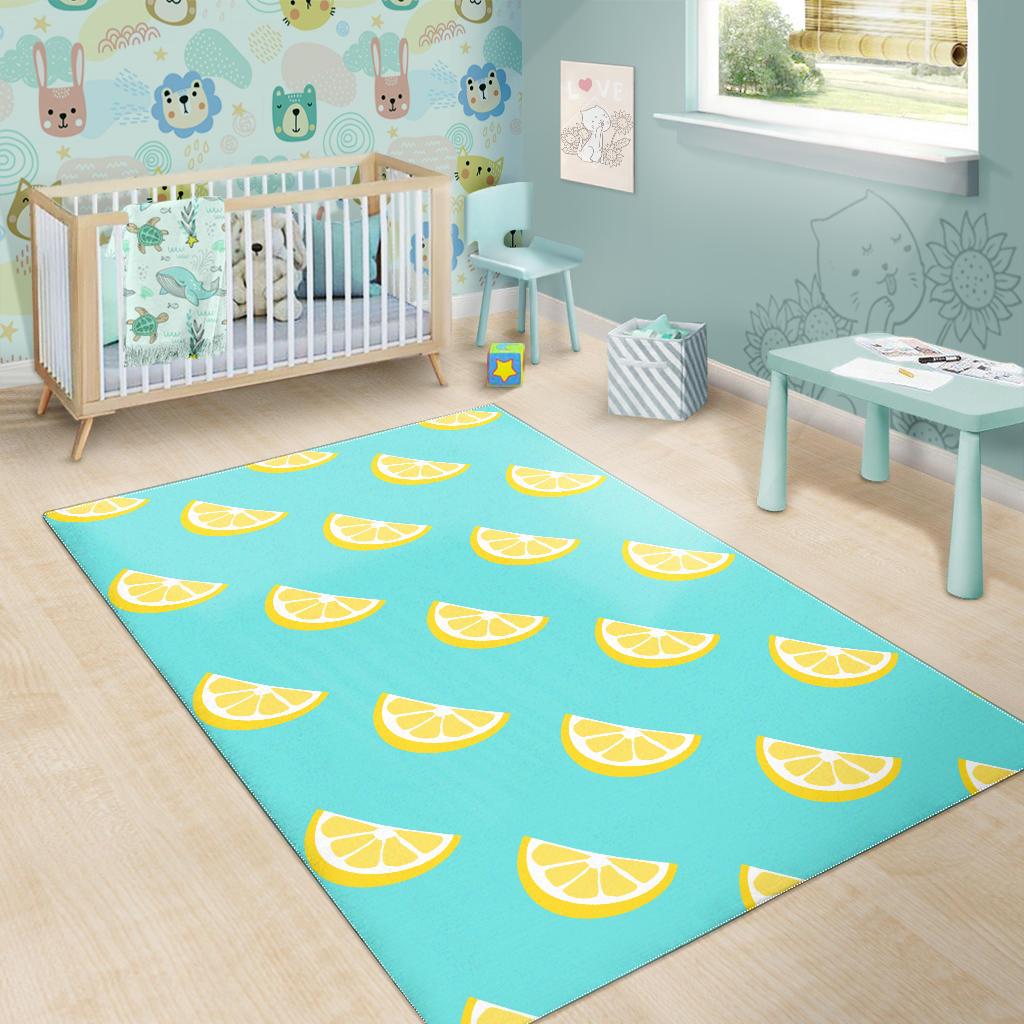 Lemon Theme Pattern Area Rug