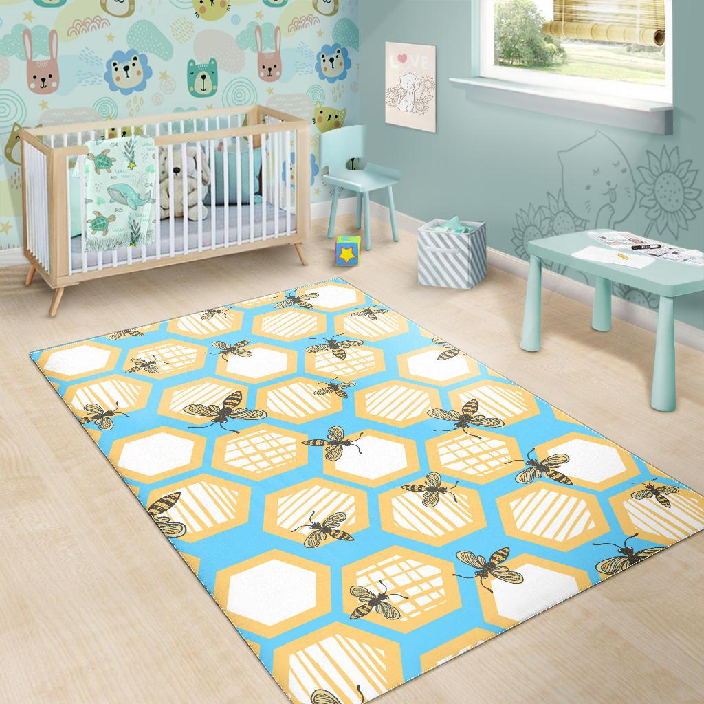 Bee honeycomb pattern Area Rug