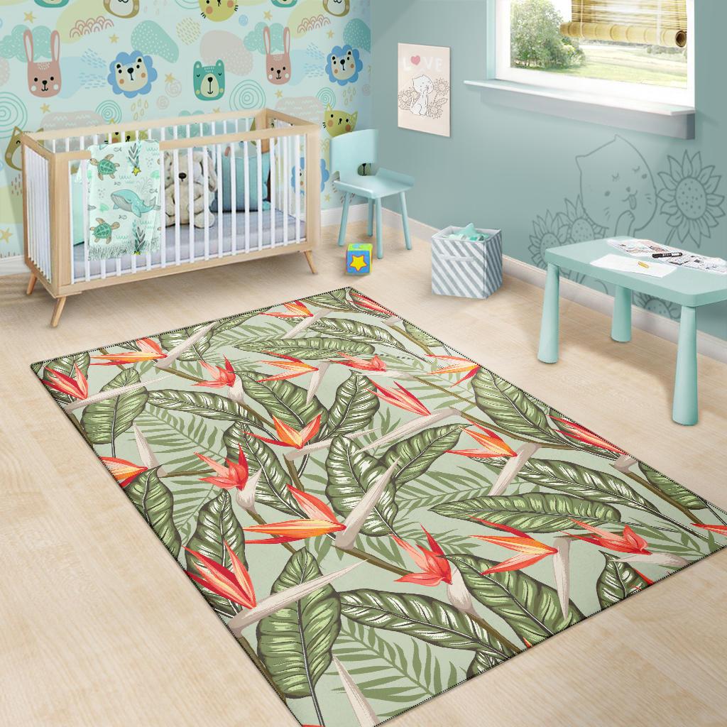 Bird Of Paradise Pattern Print Design BOP08 Area Rugs