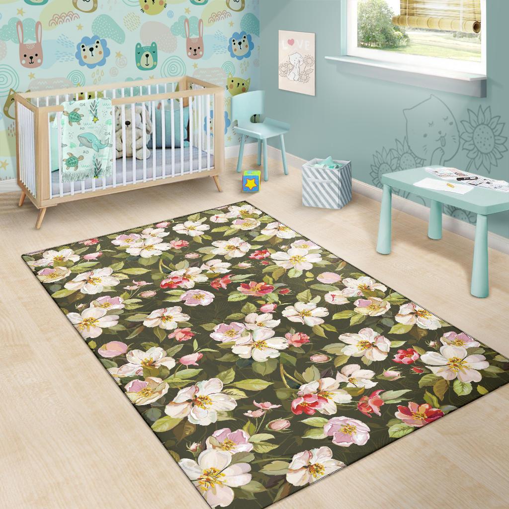 Apple Blossom Pattern Print Design AB01 Area Rugs