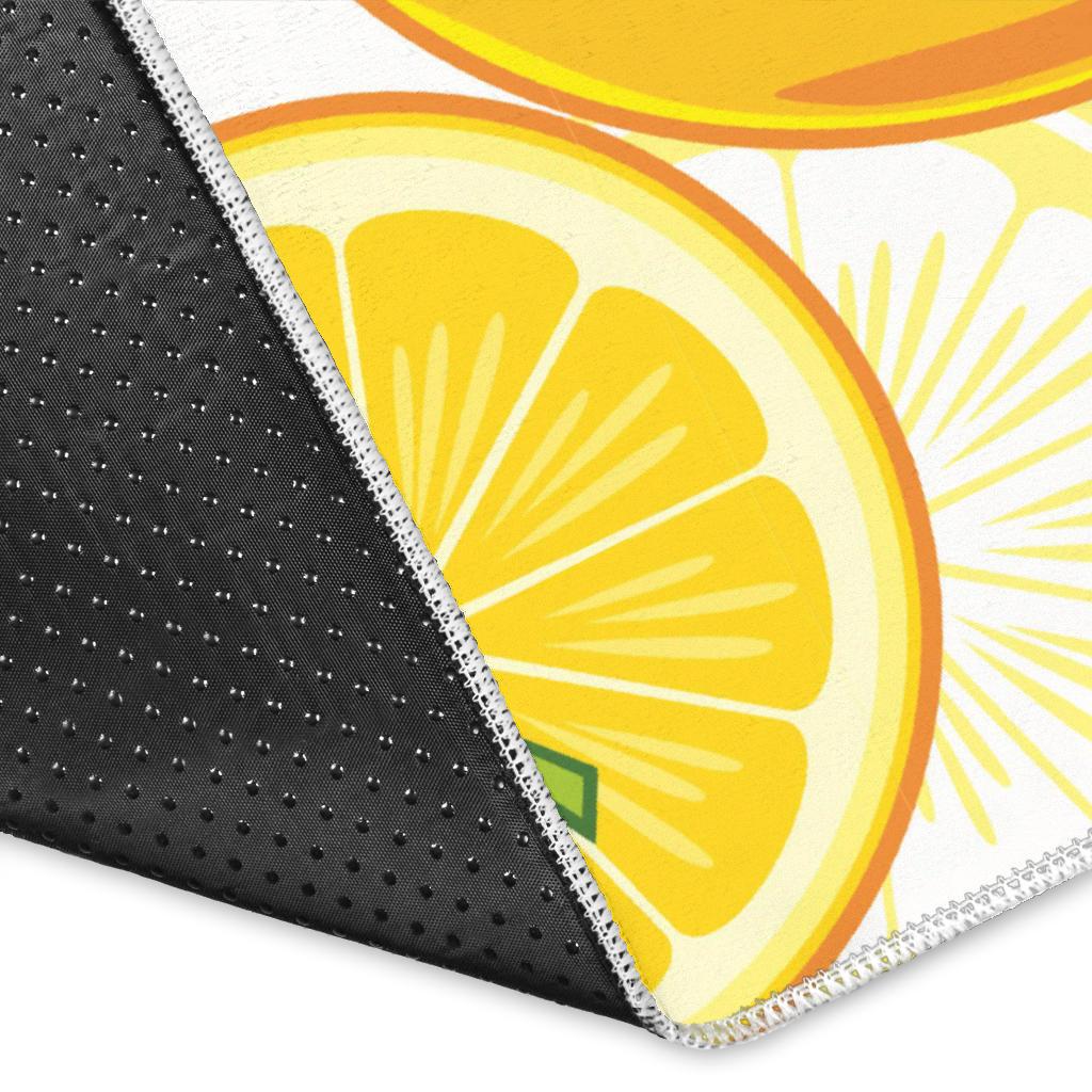 Lemon Pattern Background Area Rug