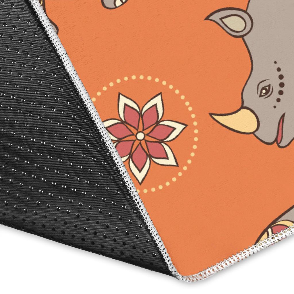 Rhino Pattern Theme Area Rug