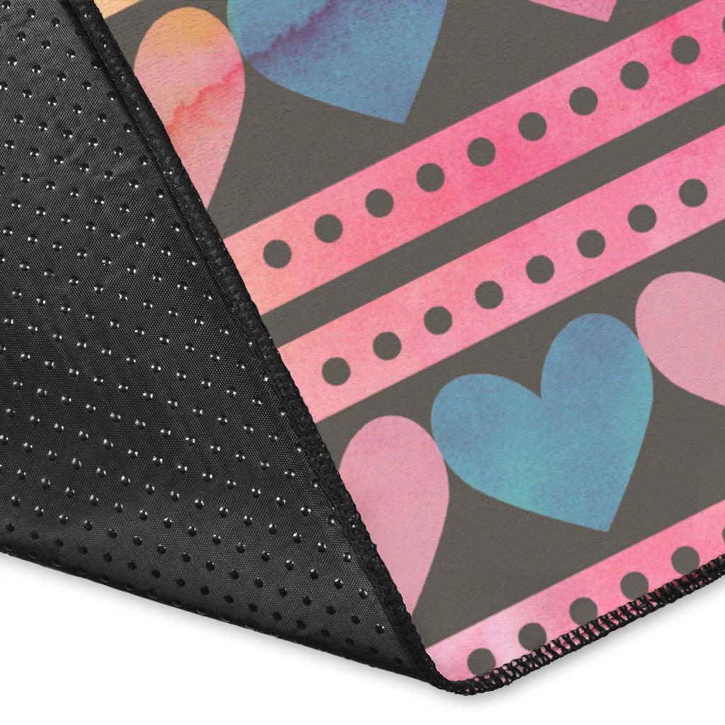 Heart Pattern Print Design HE010 Area Rugs