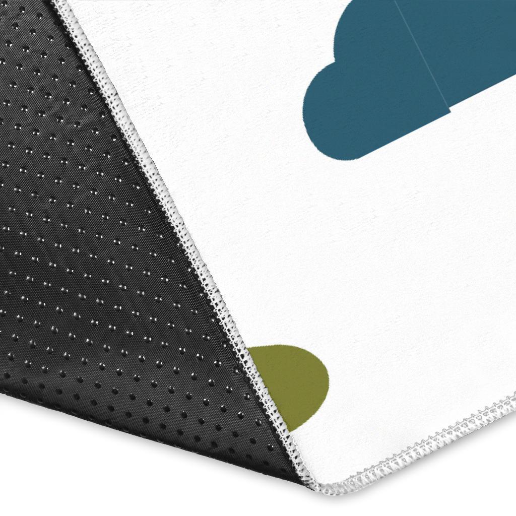 Airplane star cloud colorful Area Rug
