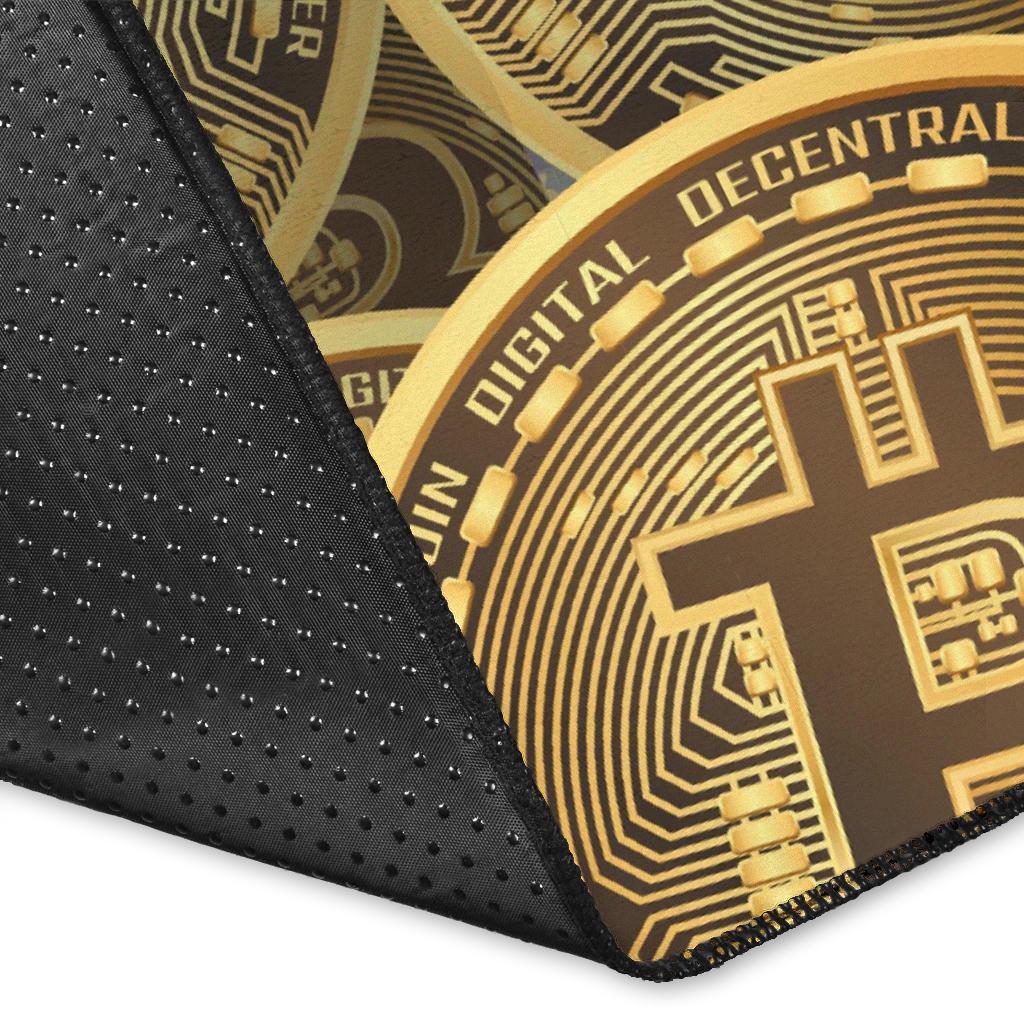 Bitcoin Pattern Print Design DO01 Area Rugs