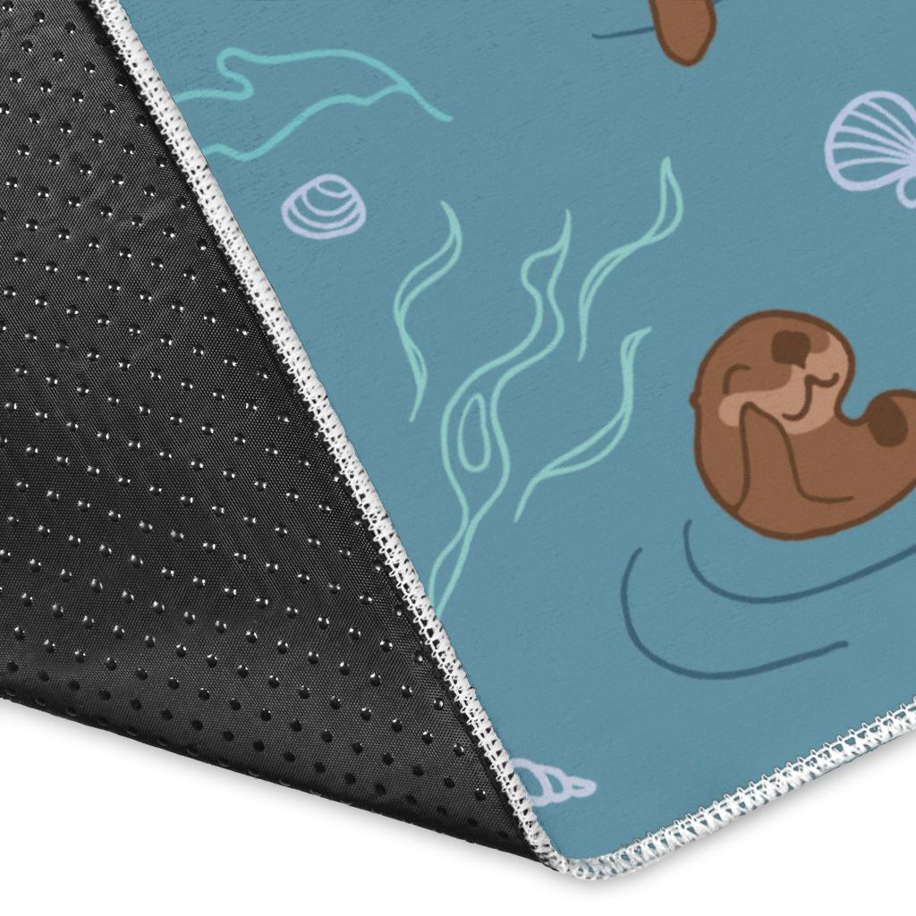 Sea otters pattern Area Rug