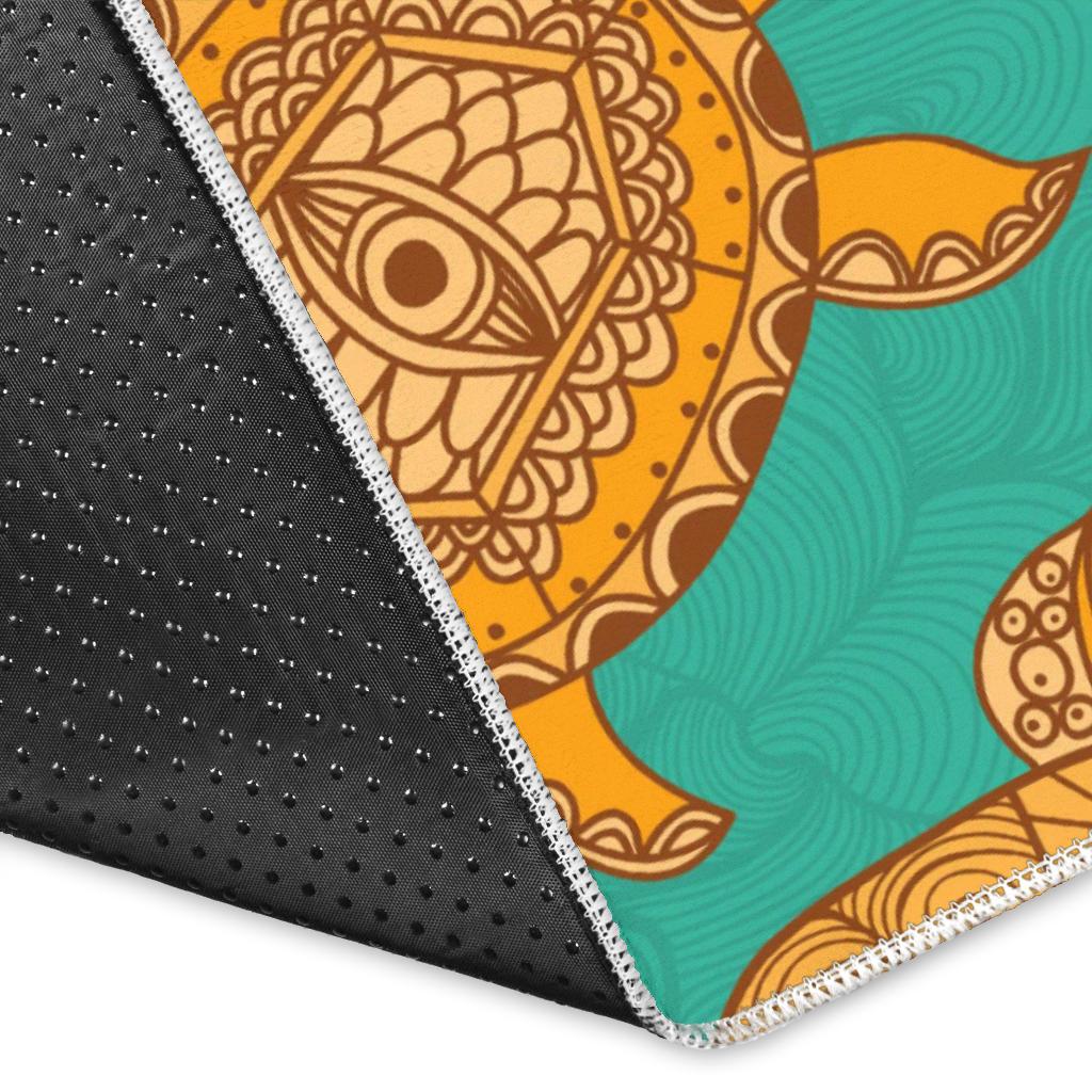 Sea Turtle Tribal Aboriginal Pattern Area Rug