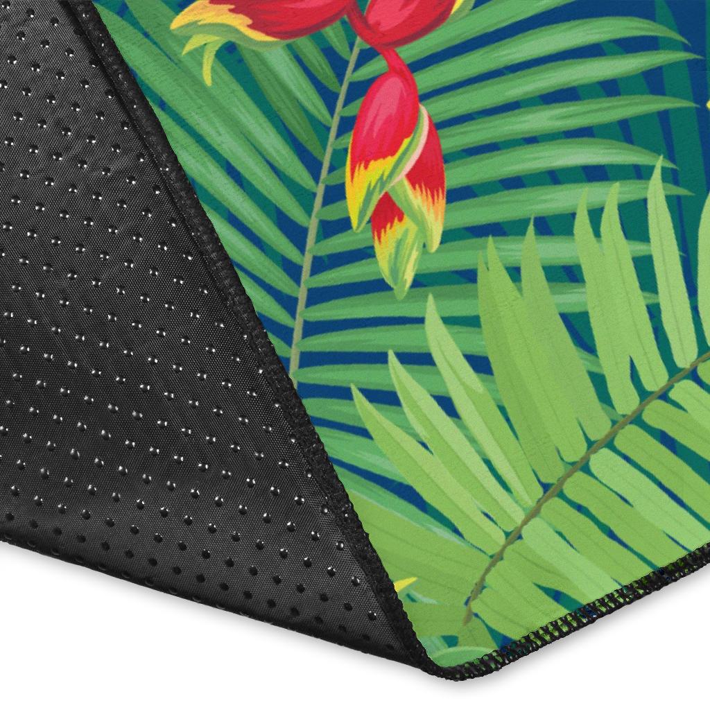 Heliconia Pattern Print Design HL08 Area Rugs