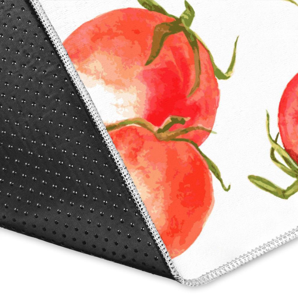 Tomato Water Color Pattern Area Rug