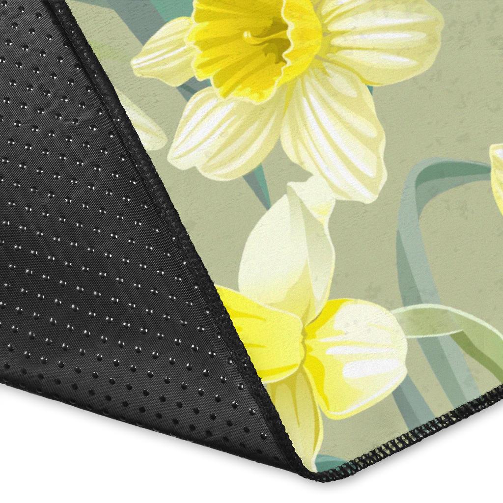 Daffodils Pattern Print Design DF01 Area Rugs