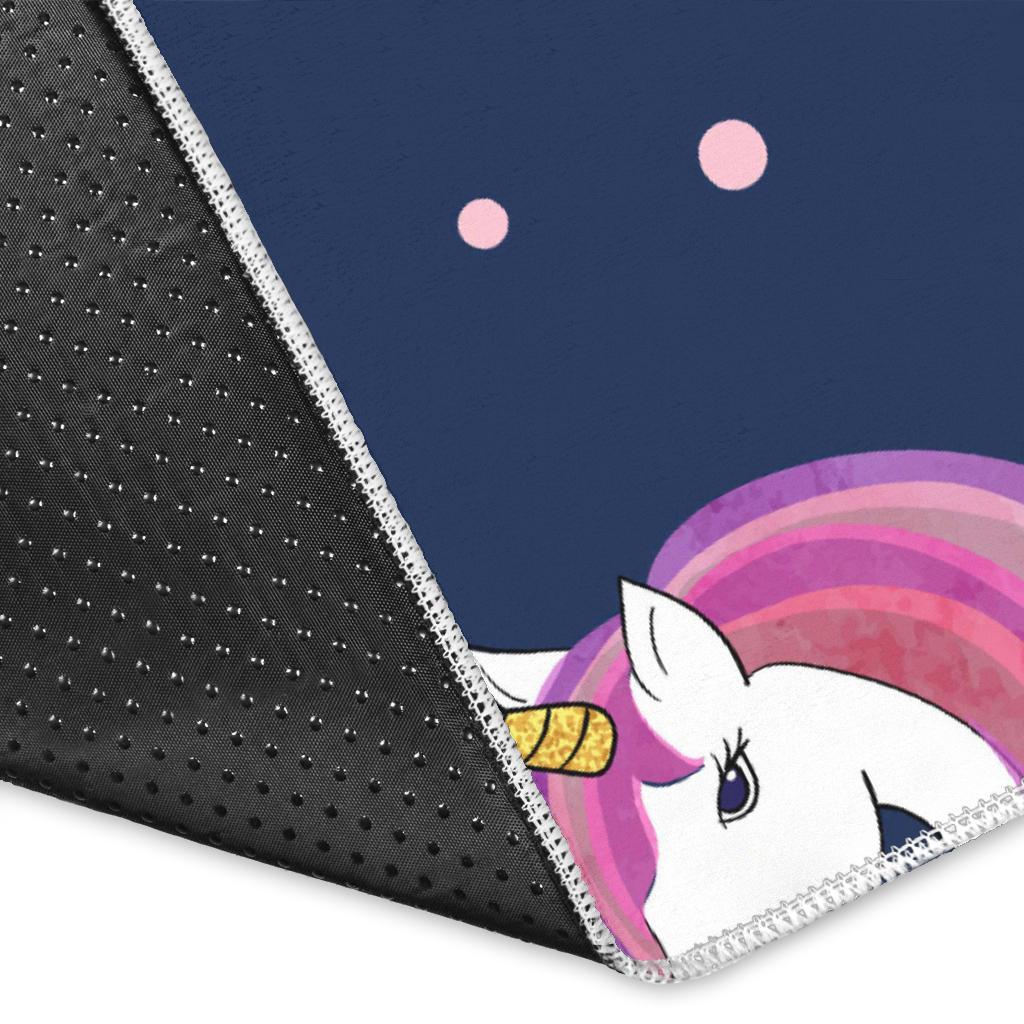 Unicorn Head Pattern Area Rug