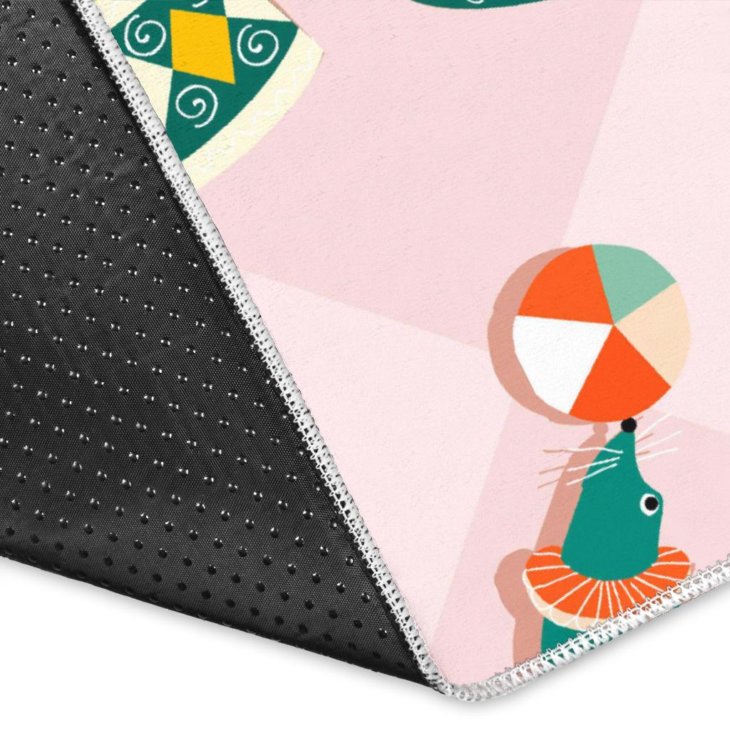 Colorful Sea Lion Pattern Area Rug