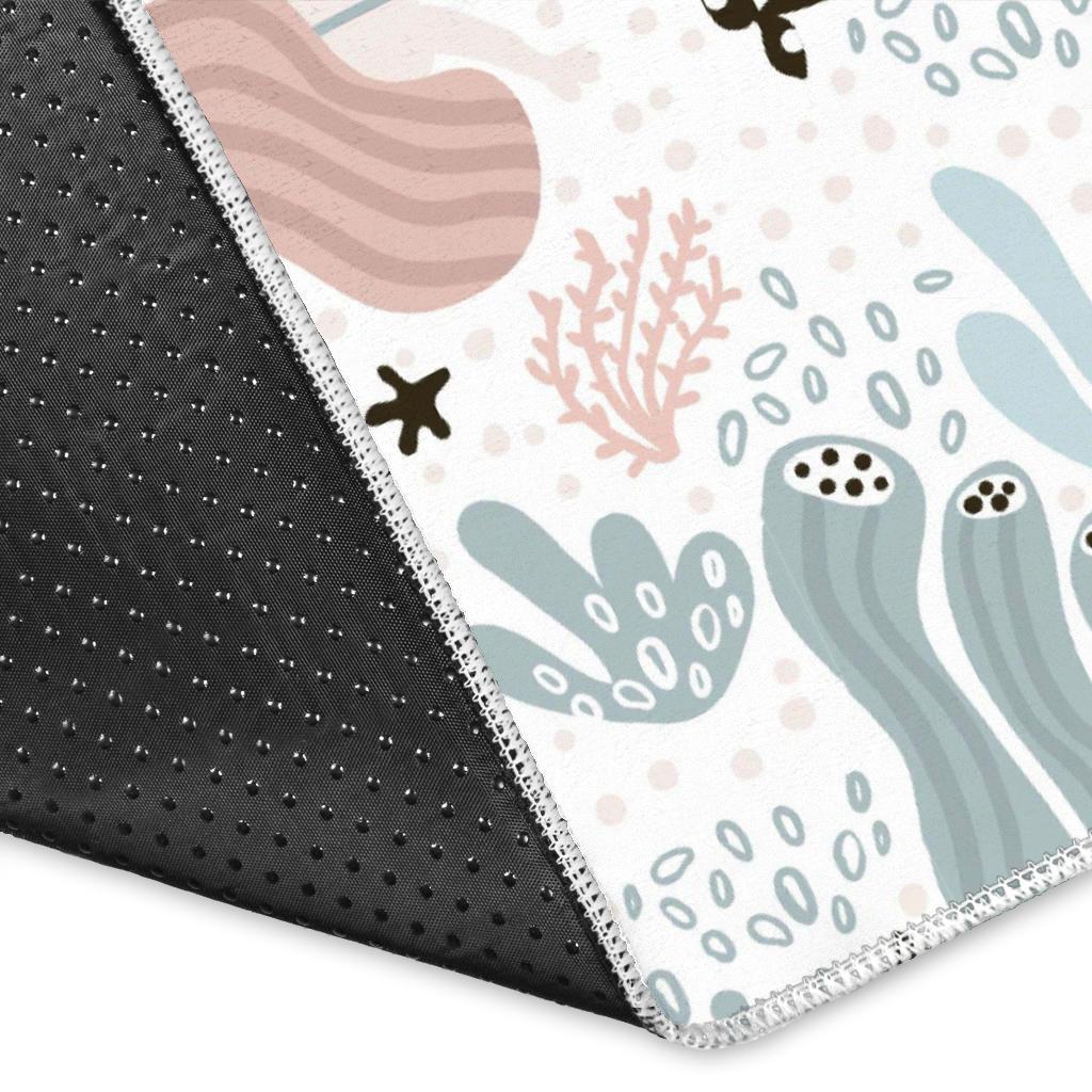 cute mermaid pattern Area Rug