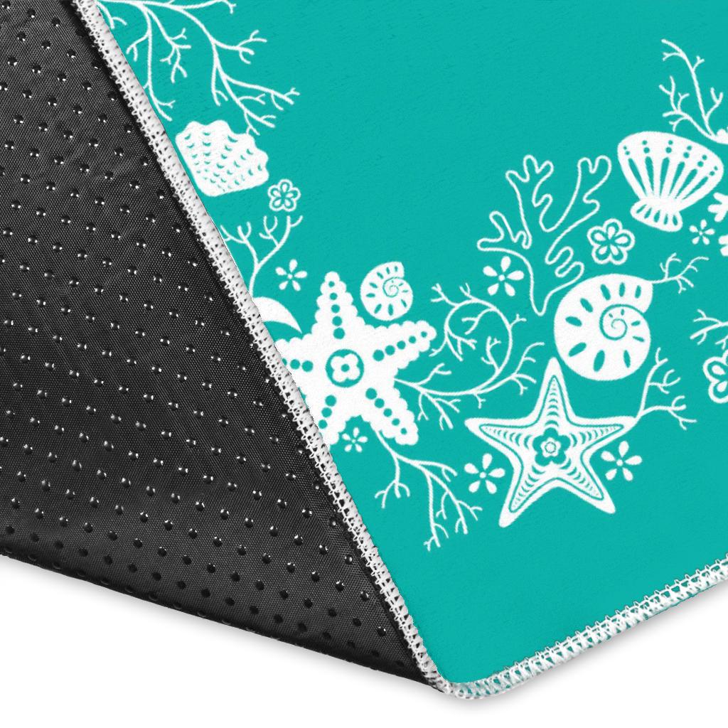 Dolphin Sea Shell Starfish Pattern Area Rug