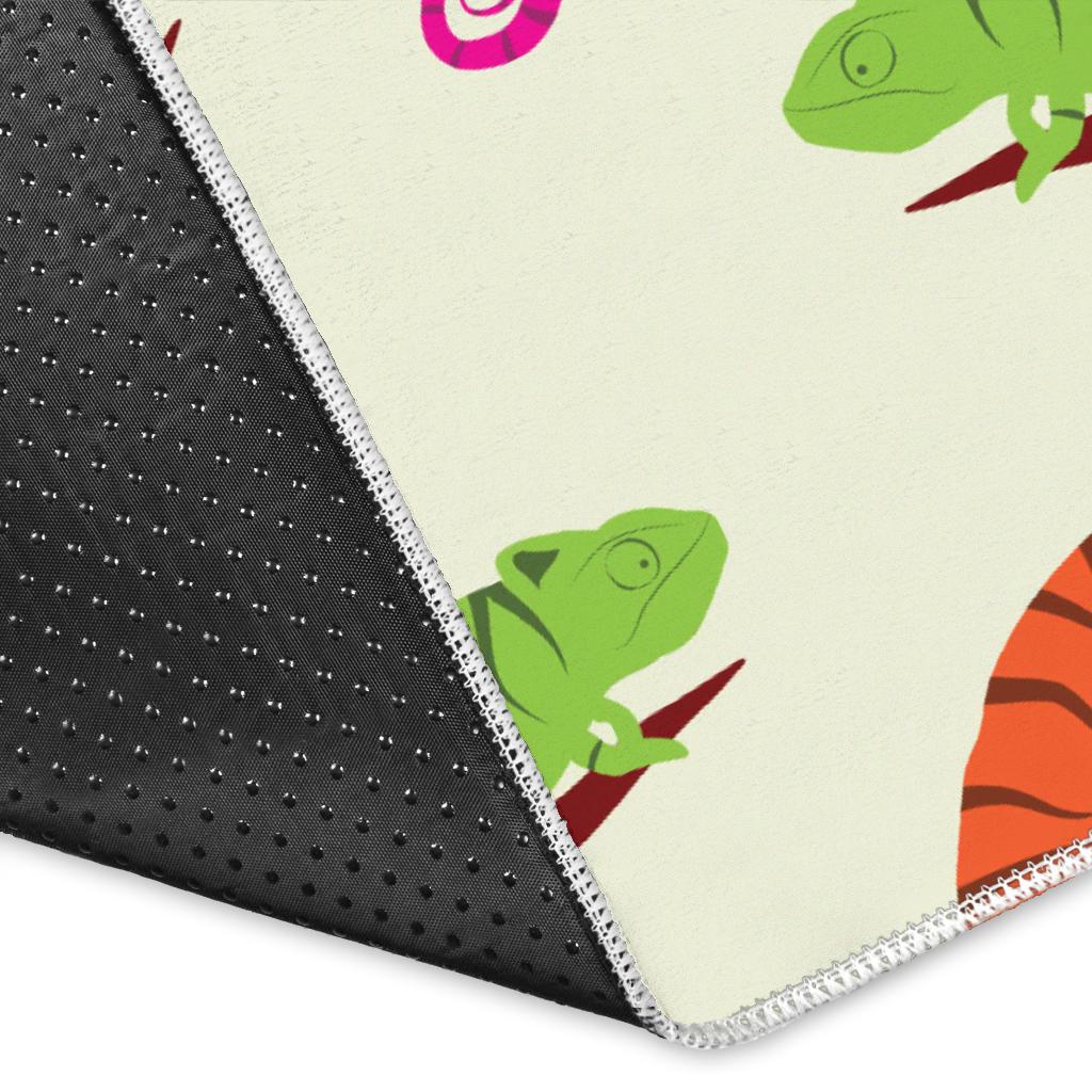 Colorful Chameleon lizard pattern Area Rug