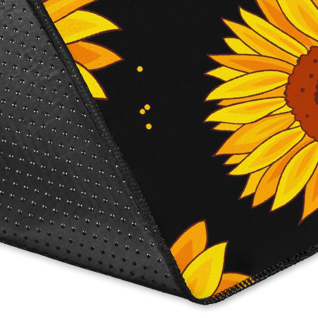 Sunflower Pattern Print Design SF09 Area Rugs