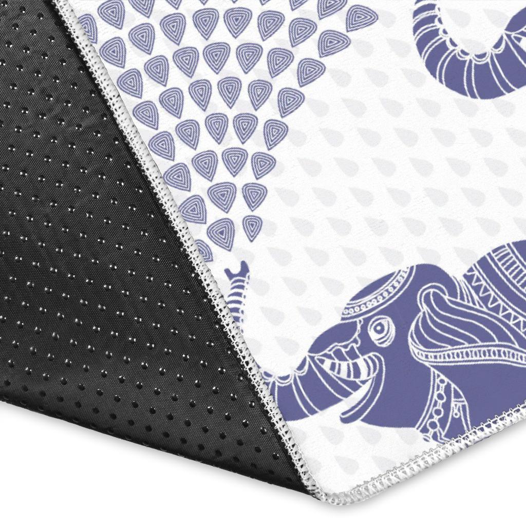 Elephant Pattern Background Area Rug